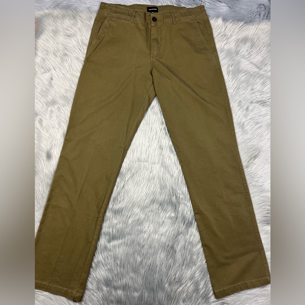 Frank & oak mens olive straight chino pants size 33